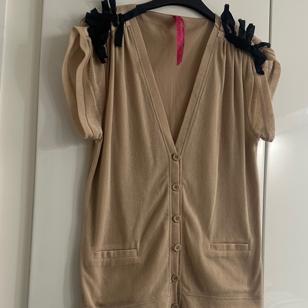 Elegant Beige Women's Jersey Top